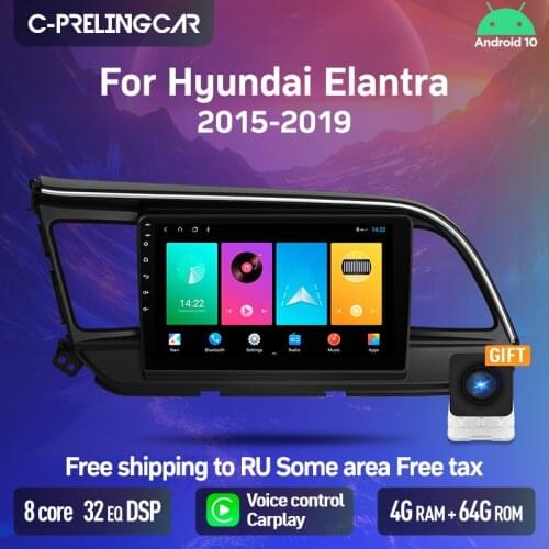C-prelingcar radio stereo android 10.0 video 1 2 din DVR for HYUNDAI ELANTRA 2015-2019 player navigation Multimedia player