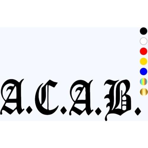 CK3310# A.C.A.B reflective funny car sticker vinyl decal silver/black car auto stickers for bumper rear window glass
