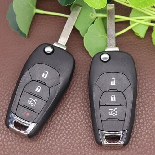 DAKATU 3/4 Buttons Remote Flip Folding Car Key Shell for Chevrolet Aveo Camaro Cruze 2014 2015 2016 2017 HU100 Blade