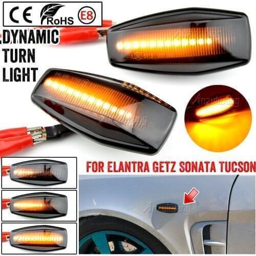 For Hyundai Elantra i10 Getz Sonata XG Tucson Terracan Coupe Car Turn Signal Light LED Side Marker Sequential Blinker Lamp