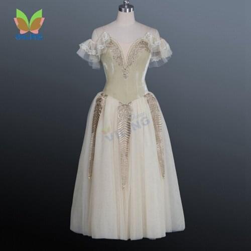 Adult swan lake tulle costumes professional classical tutus long skirt women giselle romantic nutcracker dance long dress