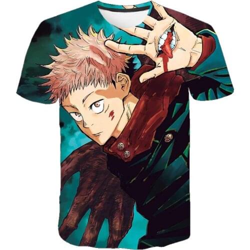 Streetwear Kids T-Shirt Japanese Anime Jujutsu Kaisen Cool Tee Tops Cartoon Graphic 3D Print Summer Harajuku Casual Short Sleeve