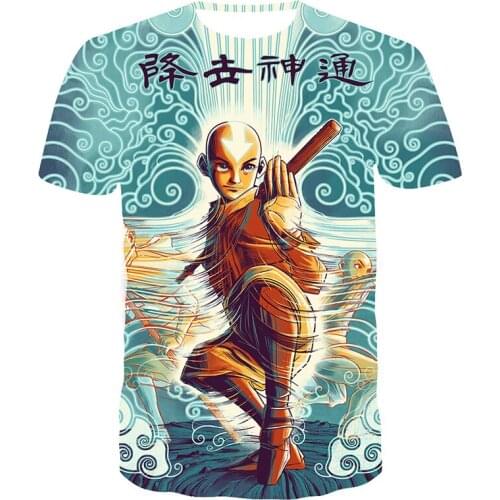 New 3D Avatar The Last Airbender T-Shirt Men Women Summer Short Sleeve Casual Breathable Tees Tops Teenager Cool Style T Shirt