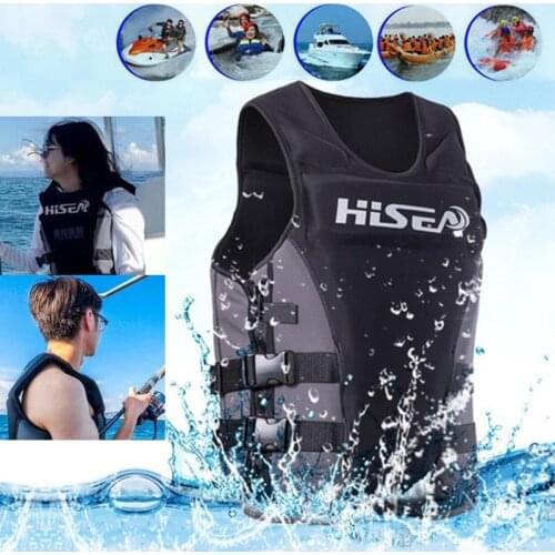 Hisea Neoprene Profession Life Vest Adult Surfing Drifting Motorboat Buoyancy Life jacket Swimming Floating Clothing
