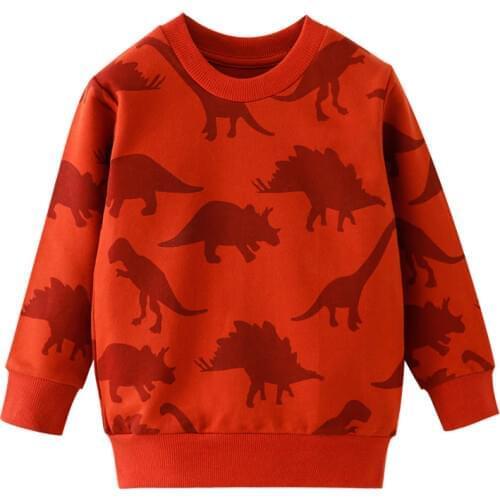 Boys Girls Cotton Clothing Dinosaurs Printed Baby Sweaters for Autumn Spring Kids Animals Sweatshirts Fashion Sport Tops Boys