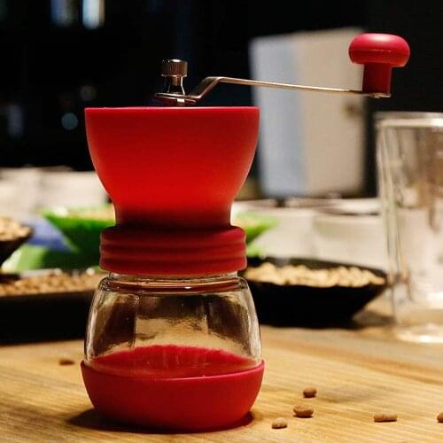 Ceramic Core Mini Coffee Grinder Portable Acrylic Tools Mixer Manual Coffee Mill Espressomoedor Cafe Coffee Grinder EK50MCJ