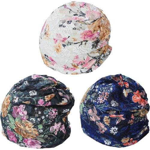 Lace Flower Set Of Head Cap Lady Bag Head Cap Spring And Summer Sun Protection Hat Confinement Cap Womens Cultural Hat