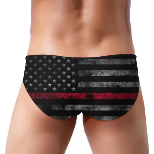 Hot Swimwear American Flag Trump Men Sexy Bikini Mens Swimsuits Swimming Briefs Surfing Trunks Homme Swim