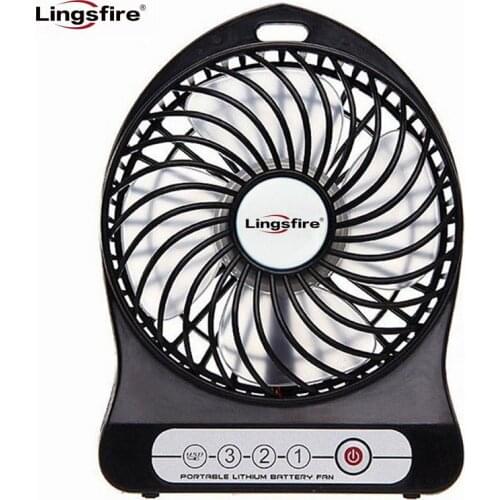 Electric Portable Mini Fan Lithium Bareery Powered Rechargeable USB Fans 4-inch Vanes 3 Speeds Desktop Fan Summer Cooler