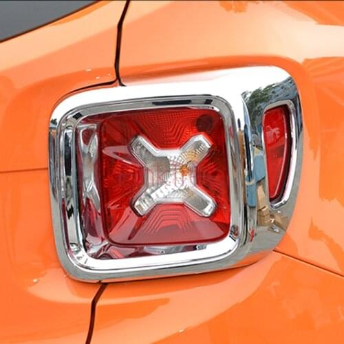 For Jeep Renegade 2016 Taillight Tail Lamp Cover Trim Chrome ABS Car-styling accessories Tuning accessories Orginal