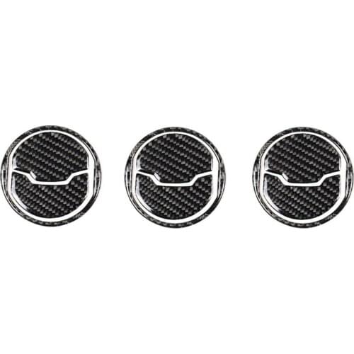 New Carbon Fiber Air Condition Vent Outlet Cover Trim For Ford Mustang 2015+ Car Interior Decoration Set
