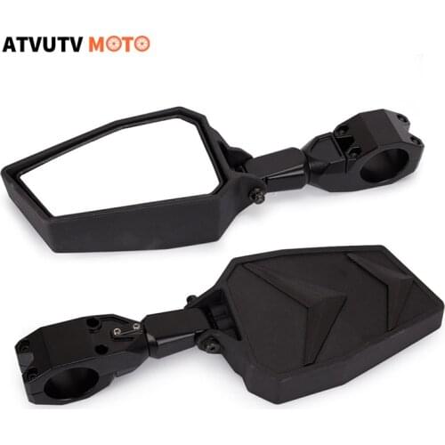 Offroad Pair Side Mirrors Rear View Mirrors 1.75" For ATV UTV Polaris RZR 1000 XP 900 Can-am maverick x3 RZR Yamaha Rhinos