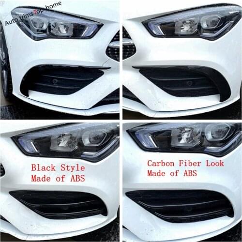 Front Fog Lights Lamps Eyelid Eyebrow Strip / Bumper Grille Slats Knife Cover Trim For Mercedes-Benz CLA 200 C118 W118 2020 2021