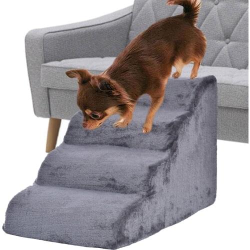 Pet Stairs Step Pet 4 Layers Step Non-Slip Dog Stairs Dog Ramp Sponge Steps for Small Dogs and Cats Miniatures Washable
