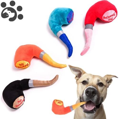 Plush Squeak Toys for Dogs Smoking Pet Toys Cat Interactive Spike Toys Durable Squeaker Toy for Small Dogs Pet Product TY0070