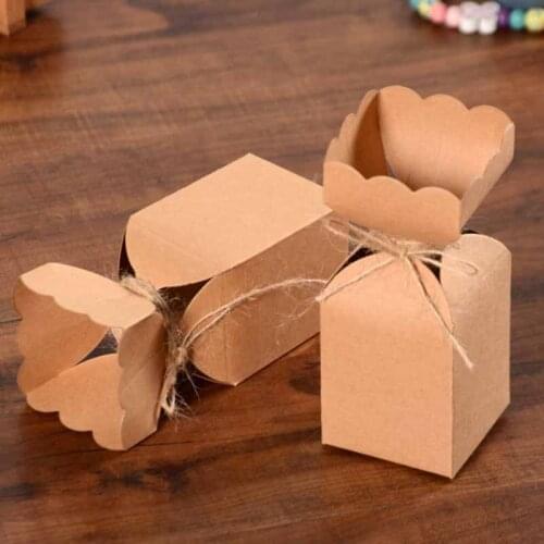 DIY new Flower Shape Candy&Cake Gift Box , Flower BOX 1LOT:30PCS BOX +30strings Vintiage Box Cake Wedding Favour