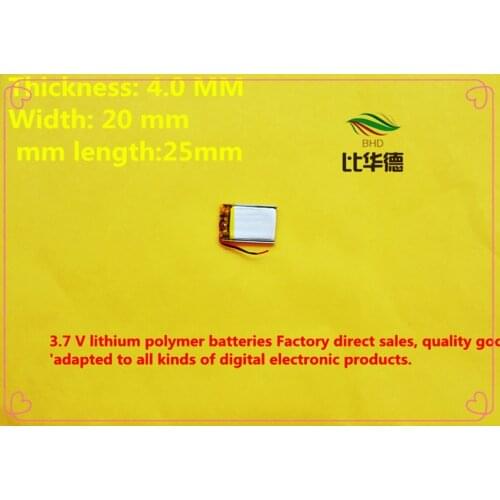 Free shipping)Polymer lithium ion battery 150mAh 3.7V,402025 can be customized wholesale CE FCC ROHS MSDS quality certification