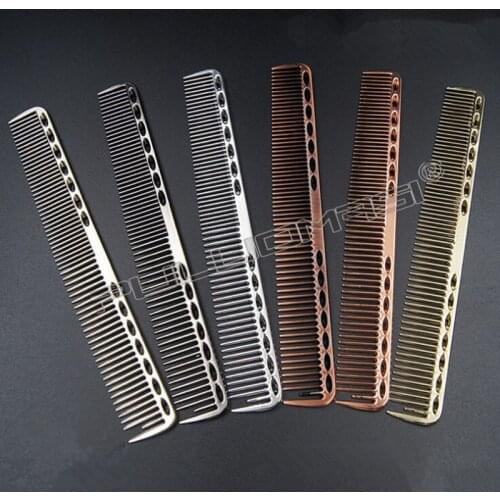 1 Pc Stainless Steel Hair Comb Professional Hair Salon Hairdressing Combs Hair Cutting Dying Comb 2 In 1 Small Size