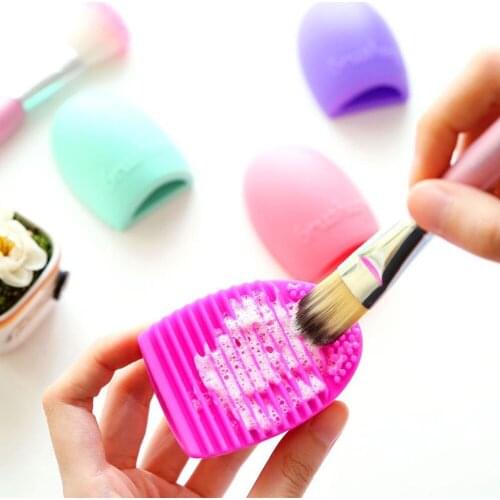 Silicone Makeup Brushes Scrubber Board Washing Face Brush Cleaner Makeup Brushegg Cosmetics Cleaning Washing Tools