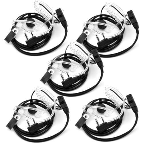 Air Acoustic Tube Headset for Walkie Talkie Baofeng Radio K Port Earphone PTT with Microphone for UV-5R KG669 888s Guard Earbuds
