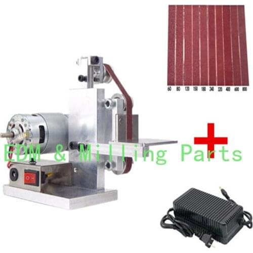 1Set CNC DIY Micro Belt Machine Electric Mini Polishing Sanding Machine Bench Sander C12-24V