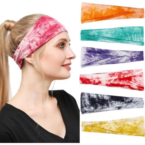 1PCS Tie Dye Hair Holder Hairbands Fleece Bow Animal Ears Headband For Women Girls Turban Fashion Hair Accessories