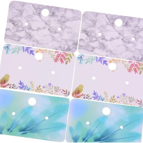 100Pcs/lot Earrings Pack 3x5cm Ear Stud Card Jewelry Display Hang Tag Label Printing Wholesale