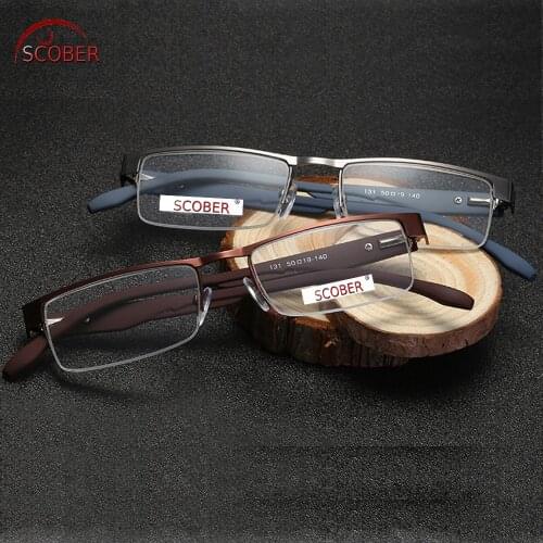 2019 Real = Scober Brand !two Pairs! Ultra-light Half-rim High Quality Antireflect Reading Glasses +1 +1.5 +2 +2.5 +3 +3.5 +4