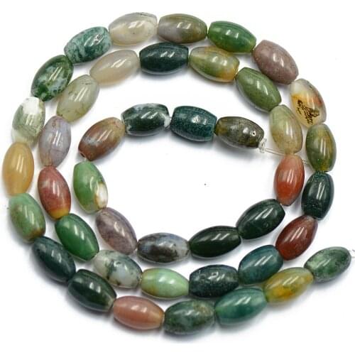 6 x 9mm Colorful Smooth Oval Stone Beads Strand Jewelry Making Craft 15