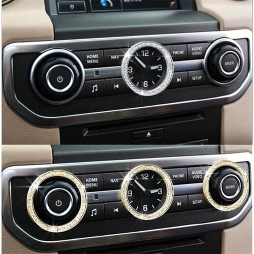 Car Console Clock Watches Time Decoration Ring Sticker Car styling For Land Rover Discovery 4 Freelander 2 Range Rover sport