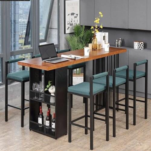 Bar Table Household Coffee Shop Multi Function Bar Table And Chair Combination Living Room Simple Wall And Window Solid Hig