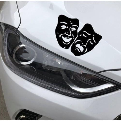 17.5X12.6CM Theater Masks Creative Window Decoration Car Sticker Waterproof Decal N1494