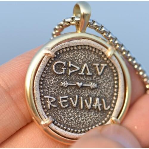 Christian Jewelry God is Greater Than The Highs and Lows Inspirational Pendant Revival Initial Faith Necklace