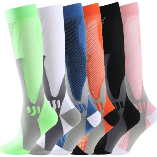 Compression Stockings Men Women Hiking Running Socks 20-30 MmHg Flight Pregnancy Swollen Varicose Veins Marathon Sports Socks
