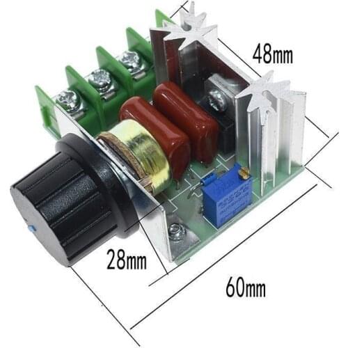 2pcs Alternating Current 90-220W Controllable Silicon Motor Controller 50-220V High Power Electronic Speed Regulation E11942