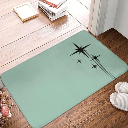 1950s Atomic Age Retro Starburst Doormat Carpet Mat Rug Polyester Anti-slip Floor Decor Bath Bathroom Kitchen Bedroom 40*60