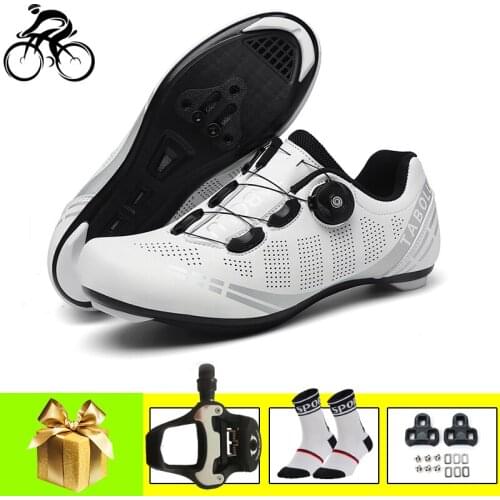 Professional Road Bike Shoes Self-locking Self-locking Sapatilha Ciclismo Triathlon Cycling Sneakers Outdoor Breathable Footwear