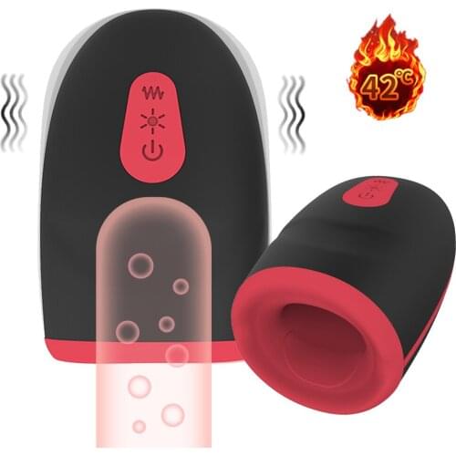 Intelligent Heating Male Masturbator Cup Blowjob Oral Real Vagina Pussy Glans Massage Vibrator Penis Training Aircraft Cup