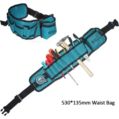 Anti-slip Waist Pockets Multi-pockets Tool Bag Oxford Cloth Portable Pockets Electrician Tool Bag Oganizer Carrying Pouch Tools