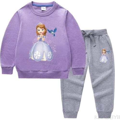 Spring And Autumn New Cross-border Childrens Clothing Childrens Sweaters Pants Two Pieces Of Solid Color Baby Cotton Long Slee