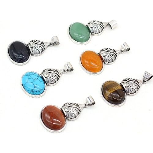 New Natural Stone Amethysts Pendant Gourd Abalone Shell Hollow out Alloy Pendants for Jewelry Making DIY Charm Necklace Gift