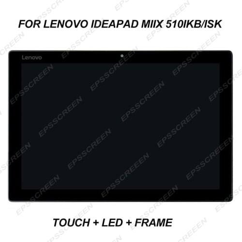 New replace 12" screen for Lenovo ideapad Miix 510-12IKB/ISK 80XE 80U1 Tablet touch+led+frame screen 5D10M42923/5D10M13938
