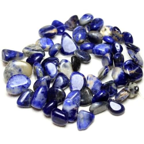 Wholesale 6-11mm Irregular Shape Natural Sodalite Stone Side Hole Beads For Jewelry Making Strand 15'' DIY Necklace Bracelet