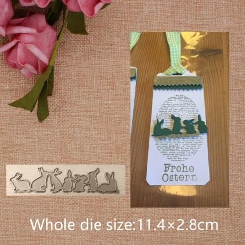 Easter Rabbit Metal Cutting Dies Stencil Scrapbooking DIY Album Stamp Paper Card PXPD