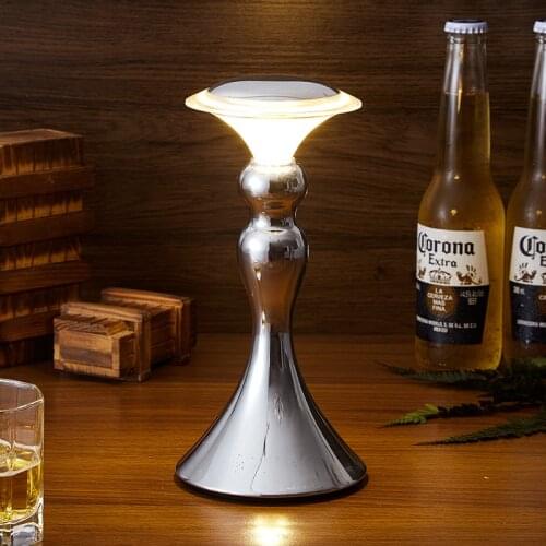 Touch Sensor Table Lamp Modern Led Bar Restaurant Simple Table Lamp Metal Desk Lamp Dimmable Art Deco Chargeable USB Night Light