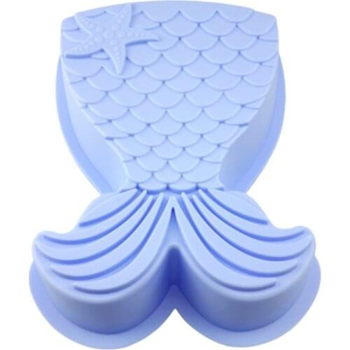 Fish Tail Chocolate Silicone Mold Mermaid Fondant Cake Molds Ice Cube Candy Pastry Mould Biscuits Baking Decoration Tools K981