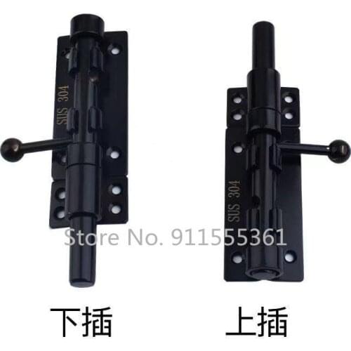 Slide Door Lock Barrel Bolt Latch Padlock Clasp with Padlock 6/8/10Inch Bolt Toggle Latch Lock 304Stainless Steel latch Hardware