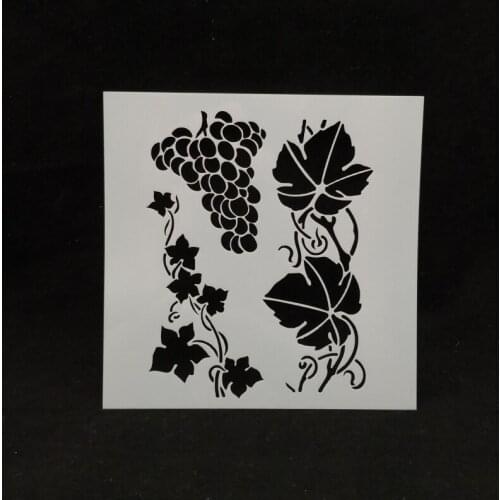 13*13 Grape Layering Stencils for Diy scrapbook/photo album Decorative Embossing coloring,painting stencil,home decor