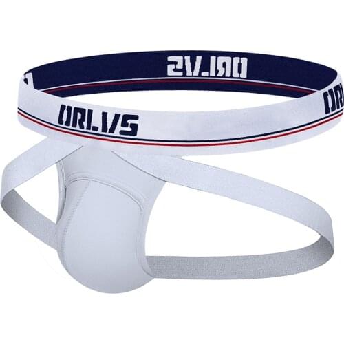 ORLVS Mens Underwear Men Sexy Briefs Jockstrap Pouch Cuecas Man Cotton Panties Thongs Mesh Underpants Gay Slip Homme Srting