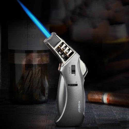 Jobon Outdoor Pen Spray Gun Jet Torch Lighter Turbo Gas Kitchen BBQ Metal Windproof Butane Cigar Pipe Lighter Gadgets For Men